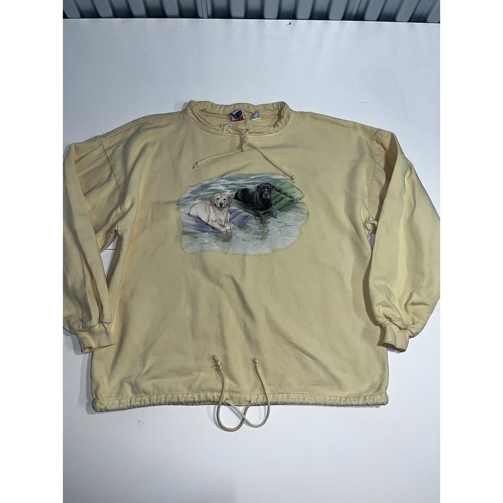 RARE VINTAGE Wek The World Labrador Retriever Sweatshirt Made In USA 100% Cotton
